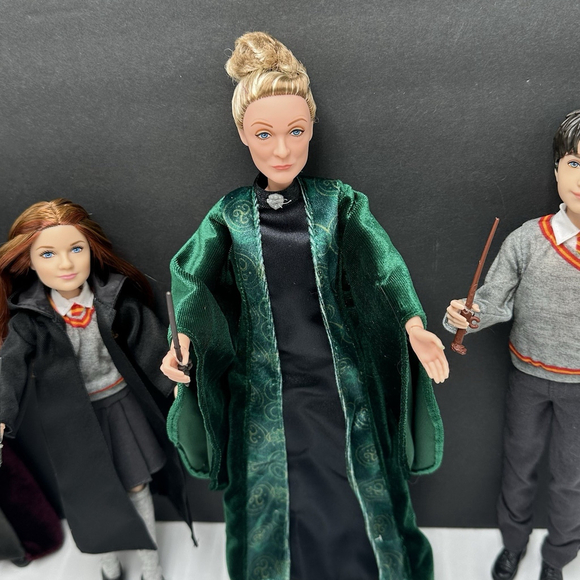 Mattel Harry Potter Hermione Minerva McGonagall Dumbledore Wands Doll Lot of 4 - Picture 4 of 16